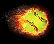 Softball on fire